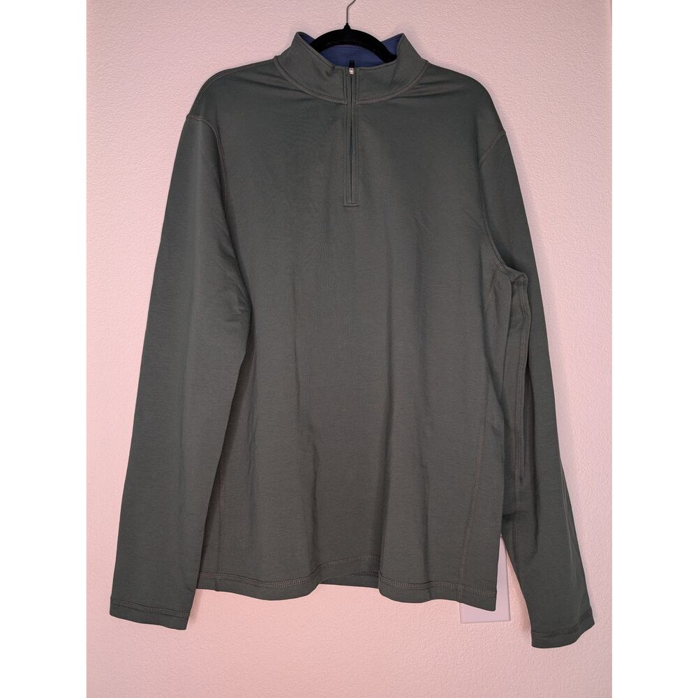 J. Crew NWT Women's Performance 1/4 Zip Green Pullover L Athletic Activewear